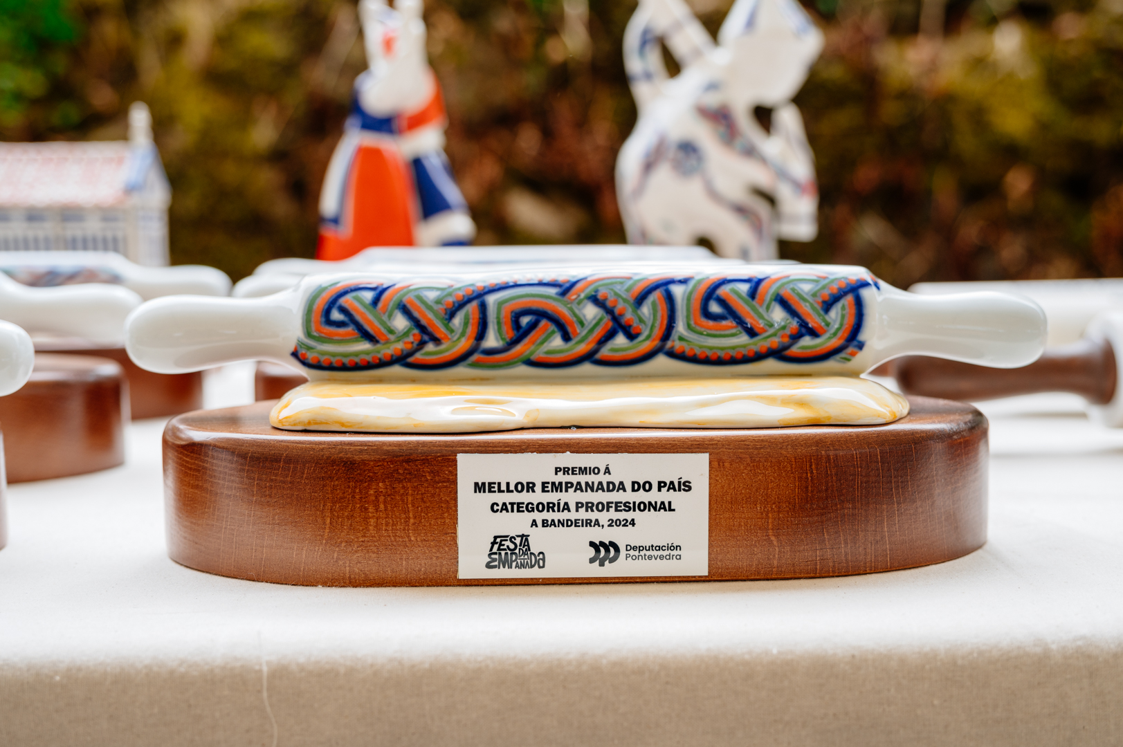 Mesa de empanadas presentadas ao concurso